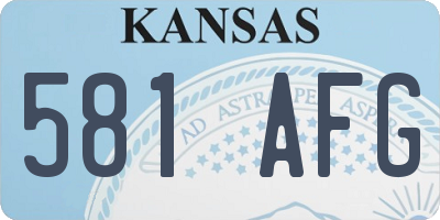 KS license plate 581AFG