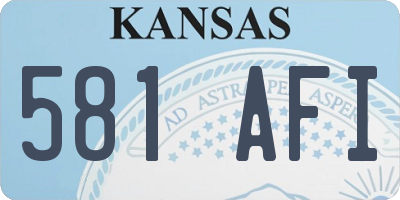 KS license plate 581AFI