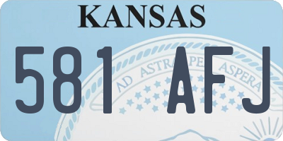 KS license plate 581AFJ