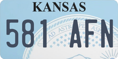 KS license plate 581AFN