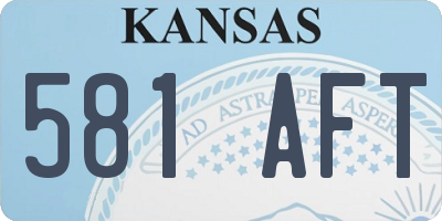 KS license plate 581AFT
