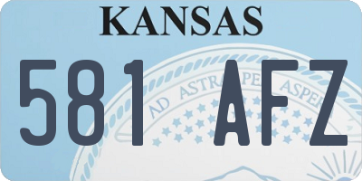 KS license plate 581AFZ