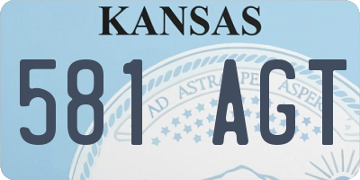 KS license plate 581AGT