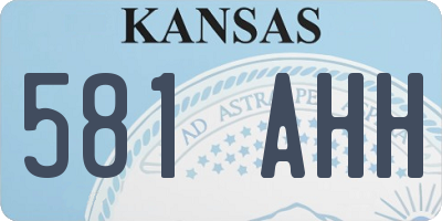 KS license plate 581AHH