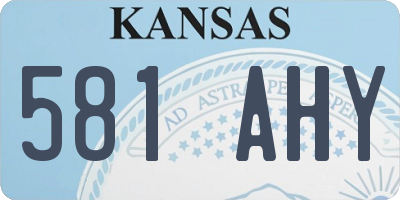 KS license plate 581AHY