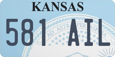 KS license plate 581AIL