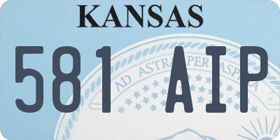 KS license plate 581AIP
