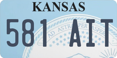 KS license plate 581AIT
