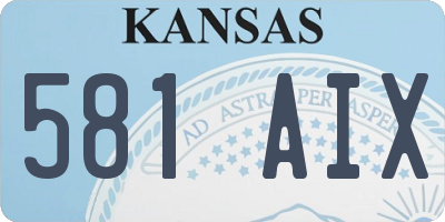 KS license plate 581AIX
