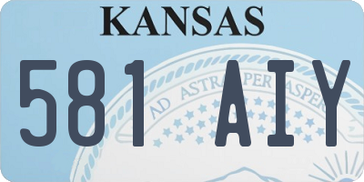 KS license plate 581AIY