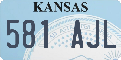 KS license plate 581AJL