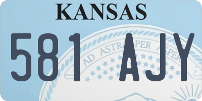 KS license plate 581AJY