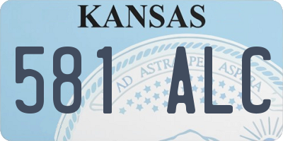 KS license plate 581ALC