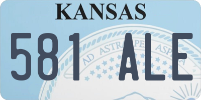 KS license plate 581ALE