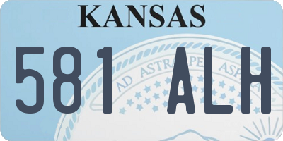 KS license plate 581ALH
