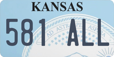 KS license plate 581ALL