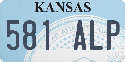 KS license plate 581ALP