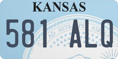 KS license plate 581ALQ