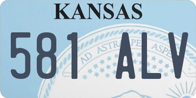 KS license plate 581ALV