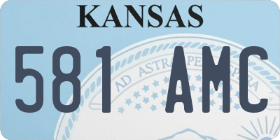 KS license plate 581AMC