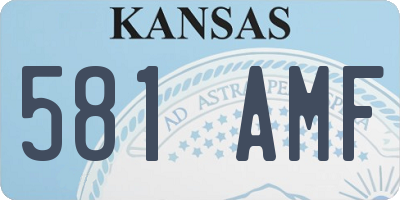 KS license plate 581AMF
