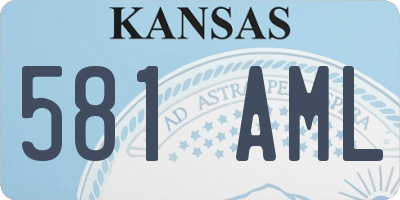 KS license plate 581AML