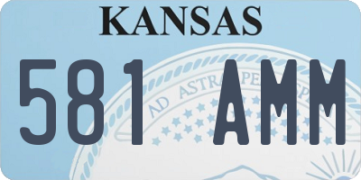 KS license plate 581AMM