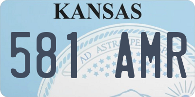 KS license plate 581AMR