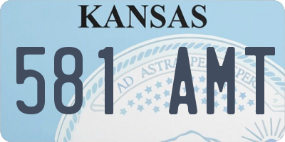 KS license plate 581AMT