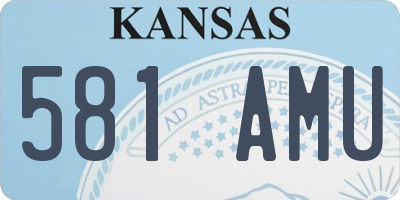 KS license plate 581AMU