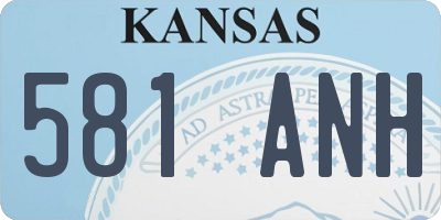 KS license plate 581ANH