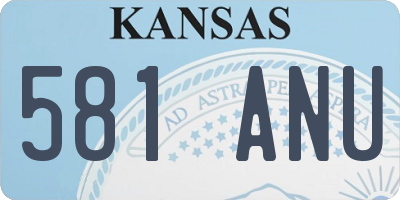 KS license plate 581ANU
