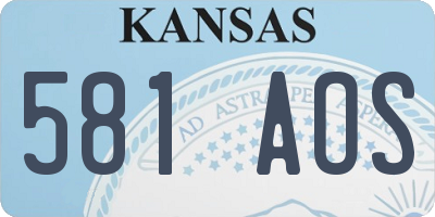 KS license plate 581AOS
