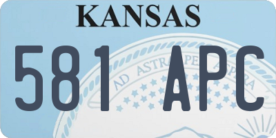 KS license plate 581APC
