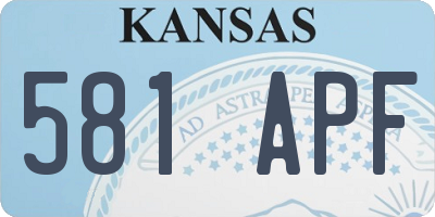 KS license plate 581APF
