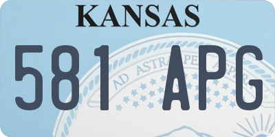 KS license plate 581APG