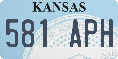 KS license plate 581APH