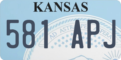 KS license plate 581APJ