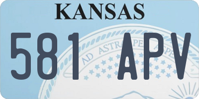 KS license plate 581APV