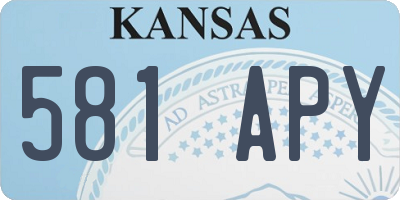KS license plate 581APY