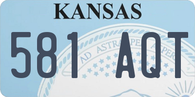 KS license plate 581AQT