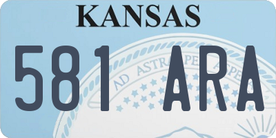 KS license plate 581ARA