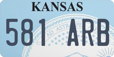KS license plate 581ARB