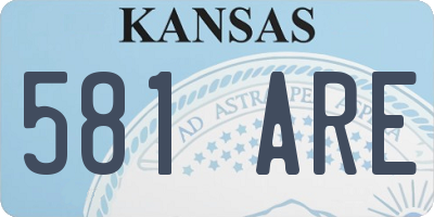 KS license plate 581ARE