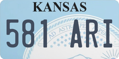 KS license plate 581ARI