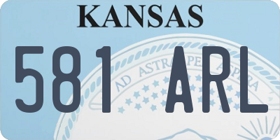 KS license plate 581ARL