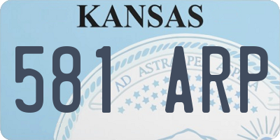 KS license plate 581ARP