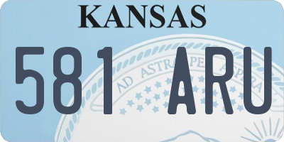 KS license plate 581ARU