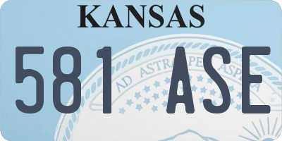 KS license plate 581ASE