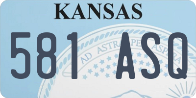 KS license plate 581ASQ